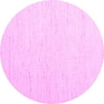 thumbnail image 1 of Ahgly Company Indoor Round Solid Pink Modern Area Rugs, 5' Round, 1 of 4