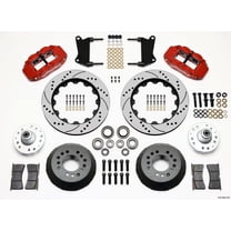 Wilwood Narrow Superlite 6R Front Hub Kit 14.00in Drill Red 67-69 Camaro 64-72 Nova Chevelle