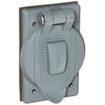 thumbnail image 1 of Hubbell Wiring Systems HBL7423WO Valox Spring-Loaded Lift Cover for Weather Proofing Single Straight Blade Receptacles, Gray, 1 of 3