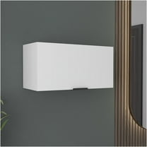 JERFIT 20" Modern White Wall Mount Cabinet with Door & Shelf, Engineered Wood Bathroom & Kitchen Storage Organizer