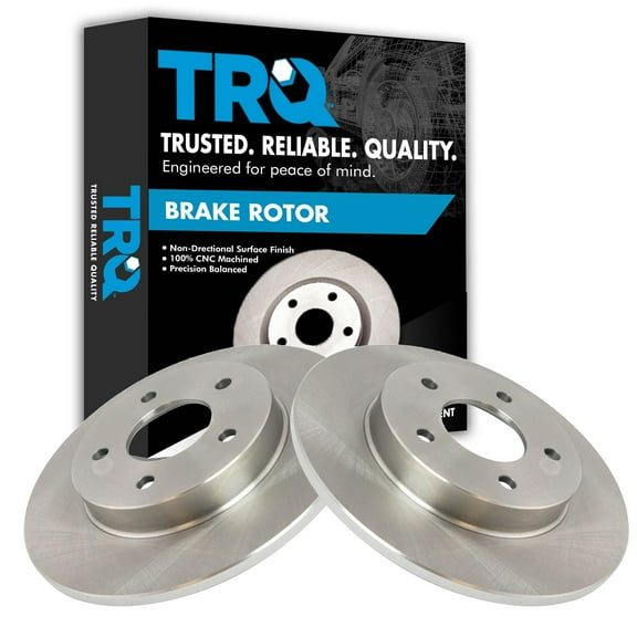 TRQ Rear Disc Brake Rotor Pair Set for Allante / Aurora / Bonneville / Deville / Eldorado / LeSabre / Park Avenue / Riviera / Seville / Toronado