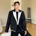thumbnail image 3 of Chaquetas de traje para hombre de gran tamaño, talla grande, blazer para hombre, abrigo cruzado, blanco, elegante, original, ropa de hombre a la moda, nuevo, 3 of 5