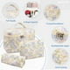 thumbnail image 3 of Bolsa de maquillaje Honitty, bolsas acolchadas para cosméticos, diseño floral, juego de 3, 3 of 6