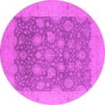 thumbnail image 1 of Ahgly Company Indoor Round Oriental Pink Industrial Area Rugs, 3' Round, 1 of 4