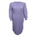 thumbnail image 3 of Robe en Maille à Manches Longues pour Femmes Robe Décontractée Côtelée Unie, 3 of 5