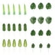 thumbnail image 1 of KAKOWELY 63 piezas de decoraciones de hojas de palmera de simulación, adornos de plantas verdes de hojas tropicales, 1 of 5