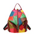 thumbnail image 4 of Mochila de empalme de colores Mochila de estilo de cuero para mujer Mochila colorida, 4 of 4
