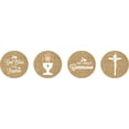 thumbnail image 2 of Darling Souvenir DIY Sacrament Baptism Theme&nbsp;Stickers chocolate&nbsp;Candy Labels 190 Pcs-Beige, 2 of 2