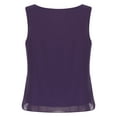 thumbnail image 2 of vastwit Womens Sleeveless Chiffon Vest Tank Tops Round Neck Loose T-Shirt Blouse Summer Lightweight Purple XXL, 2 of 5