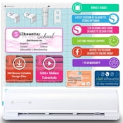 Silhouette White Cameo 5 Alpha w/ 38 Oracal Sheets, Siser HTV, Guides, 24 Pens