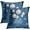 Navy Blue, variant on Navy Blue Merry Christmas Balls Decorations Winter Festive Snow Pine Branches Set of 2 Throw Pillow Covers Cushion Cases Home Office Sofa Hidden Zipper Pillowcase 18x18 Inches