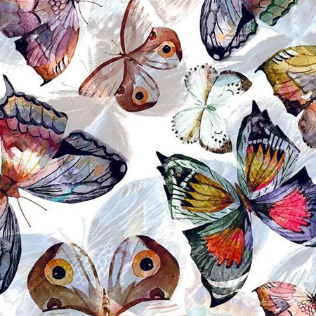 FREE SHIPPING!!! Beautiful and Colorful Realistic Butterflies Design Printed on 100% Cotton Quilting Fabric, DIY Projects by the Yard (Orange, Yeallow, Green)