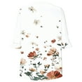 thumbnail image 5 of successthop Dressy Blouses for Women 3/4 Sleeves Clothes Lightweight V Neck Pullover Shirts Floral Trendy Tops, 5 of 6
