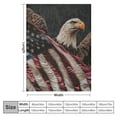 thumbnail image 4 of Orinice Bald Eagle Flag Americo Makk Warm Lightweight Blanket Soft Fleece Blankets for All Seasons, Living Room Sofa Decor Cow Gifts, Super Soft Throw Blanket in Flannel Material, Multiple Sizes, 4 of 6