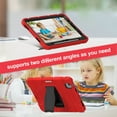 thumbnail image 7 of XYX Case for iPad Air 11 inch M2 2024 (6th Gen), Dual Layer Slim Heavy Shockproof Rugged Protective Cover Case with Kickstand (Red Black), 7 of 7