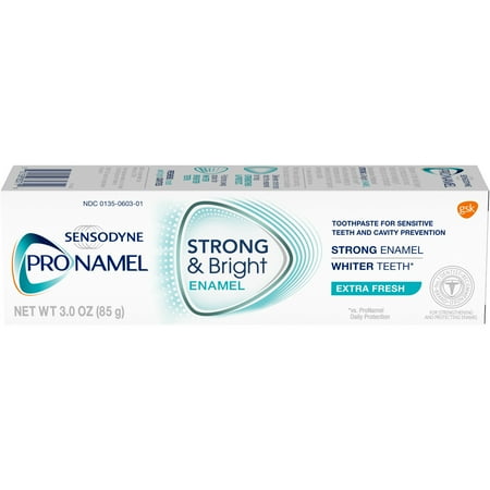 - Sensodyne Pronamel Strong & Bright Extra Fresh Fluoride Toothpaste to Strengthen and Protect Enamel, 3 ounce