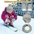 thumbnail image 2 of GJSYRH Kids Boys Hats Toddler Beanies With Scarf Gloves Set Light Gray 4-6 Years, 2 of 4