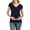 Dark Blue, variant on Sodopo Maternity Shirts Fall And Winter Woman V-Neck Short Sleeve Solid Color Fashion Breastfeeding Top