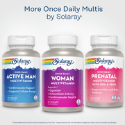 SOLARAY Once Daily Woman Multivitamin with Iron, Cellular Energy, Digestion, Red Blood Cell Support, Multivitamin for Women w/ Vitamin D, Vitamin B12, Prenatal Vitamins Support w/ Folic Acid, 90 Serv