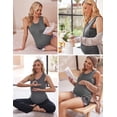 thumbnail image 4 of Ekouaer Nursing Pajamas for Women Breastfeeding Sleeveless Tank Top and Shorts Set Maternity Loungewear Summer Post-parturn Sleep Set Floral Grey, 4 of 6