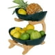 thumbnail image 1 of Frutero de 2 niveles,Frutero de cerámica para encimera de cocina,Estantes para Cocina,Fruteros para Cocina,Verde medio, 1 of 7