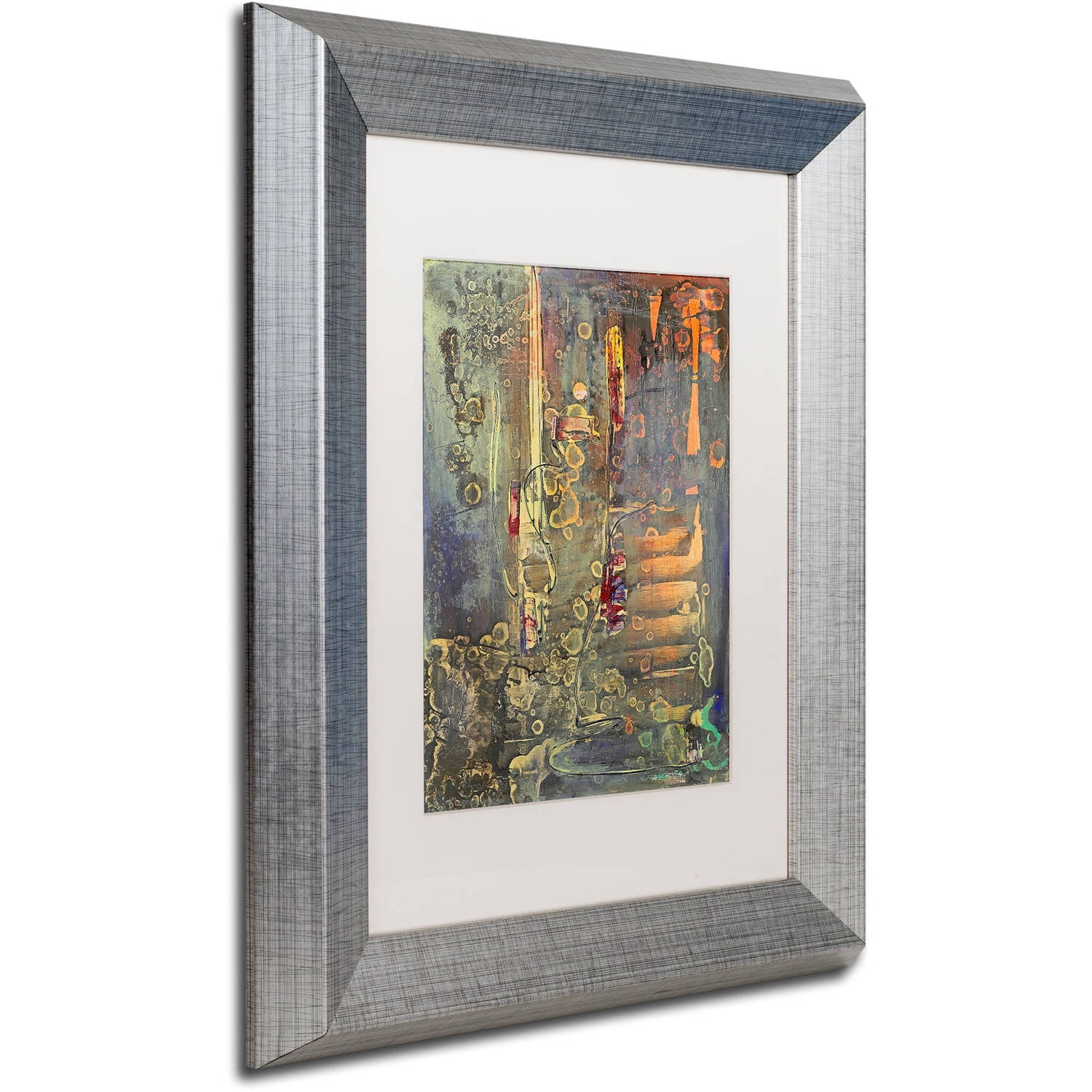 Trademark Fine Art "Into The Dark" Canvas Art by Pat Saunders-White, White Matte, Silver Frame