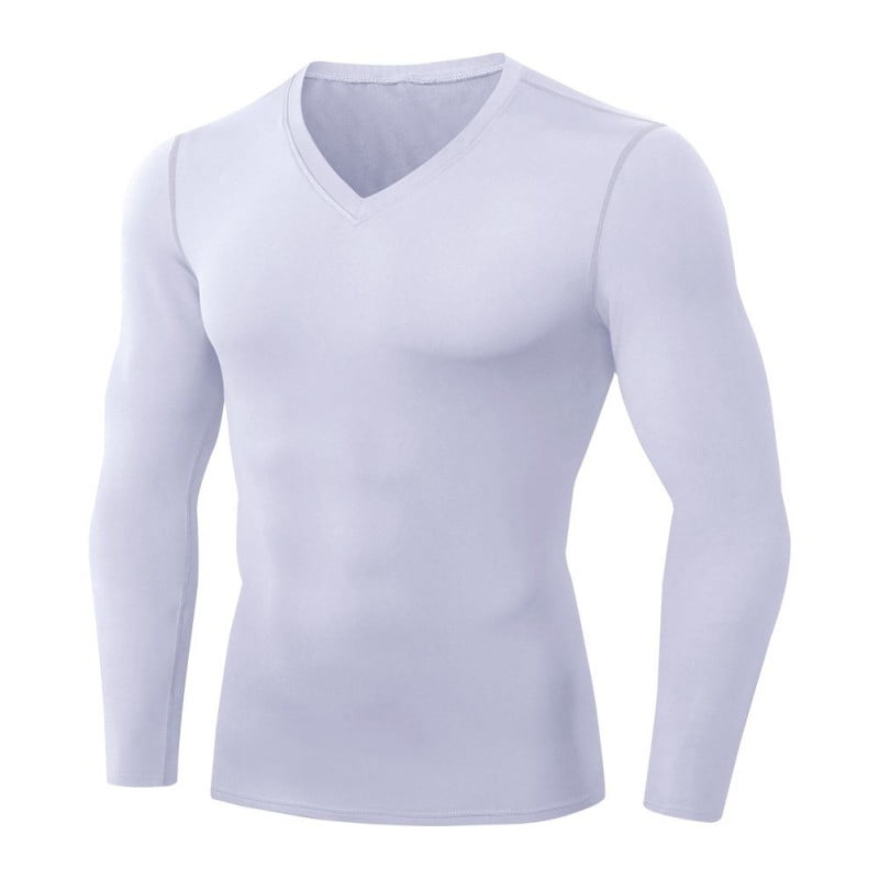 Details about   Men Compression Shirt Base Layer Long Sleeve T-Shirt Thermal Sport Workout Tops 