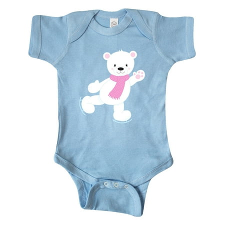 

Inktastic Cute Polar Bear White Bear Ice Skating Bear Gift Baby Boy or Baby Girl Bodysuit