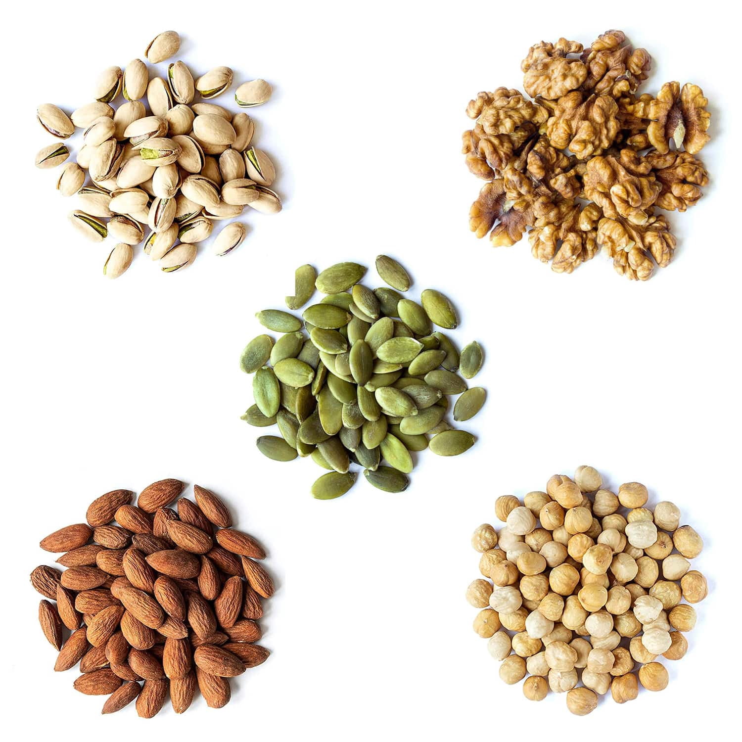 Organic Holiday Gift Set – Contains Pistachios, Walnuts, Almonds, Hazelnuts, and Pumpkin Pepitas. Variety of Non-GMO, Raw, and Roasted Snacks for Men, Women, Best Friend
