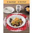 thumbnail image 3 of 15 Inch Round Placemats Set of 6, Christmas Snowflakes Non Slip Heat Insulation PP Table Mats, Red Xmas Winter Vintage Washable Place Mats for Kitchen Dining Party Table Decor, 3 of 7