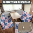 thumbnail image 4 of FOR U DESIGNS Palm Leaf Blue Pink Pattern 3 Pcs RV Dinette Cushion Covers Anti-Slip Camper Cushion Slipcover with Pillow Cover Washable RV Couch Cover Sofa Slipover for Travel Trailer Couch, 4 of 8