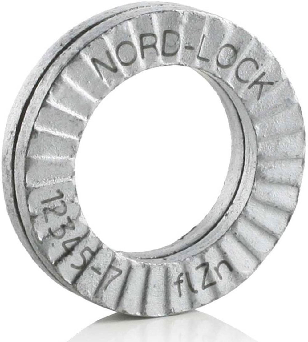 10 Pack Wedge Locking Washer M12 Zinc Flake Coated Carbon Steel 