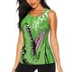 thumbnail image 1 of Fotbe CROCODILE HEAD Blusas Sin Mangas para Mujer – Estilo Casual, Corte Suelto, Slim-Fit, Cuello Redondo Deportivo, Tops de Verano para Gimnasio y Yoga-Small, 1 of 7