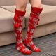 thumbnail image 4 of Christmas calf socks knitting socks comfortable cotton socks trend personality children's socks in autumn and winter (red), 4 of 4
