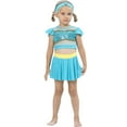 thumbnail image 2 of Girls Aladdin Princess Swimsuit Bathing Suits Girl Ruffled Tankini Bikini Two Piece Swimwear Beachwear, 2 of 6
