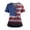 Deep Red(American Flag Stars Striped), variant on 250 Anniversary USA Flag Scrubs for Women Funny American Flag Stars Striped Nurse Uniforms Trendy V-Neck Side Slits Scrub Shirt Festival Medical Workwear with Pockets Dark Blue M