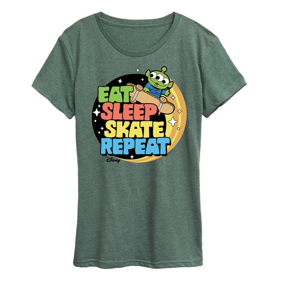 Disney - Toy Story - Eat Sleep Skate Repete - Women's Short Sleeve Graphic T-Shirt
