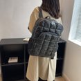 thumbnail image 4 of Bolsa Mochila escolar informal acolchada de algodón Mochila femenina acolchada para invierno (negro) Ehuebsd Para Estrenar, 4 of 9