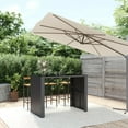 thumbnail image 1 of vidaXL Bar Table with Glass Top Black 145x80x110 cm Poly Rattan, 1 of 4