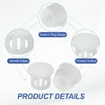 thumbnail image 3 of Uxcell 10mm/3/8" Plastic Hole Plugs, Flush Type Round Plug Snap in Locking Screw Hole Covers White 40 Pcs, 3 of 7