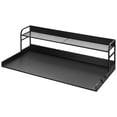 thumbnail image 6 of KFFKFF Laundry Room Organizer with Dual-Level Shelf, 54" x 27" Timber Constructed Washer-Dryer Surface with Non-Slip Cushions, Water-Repellent Laundry Appliance Overlay, Black, 6 of 9