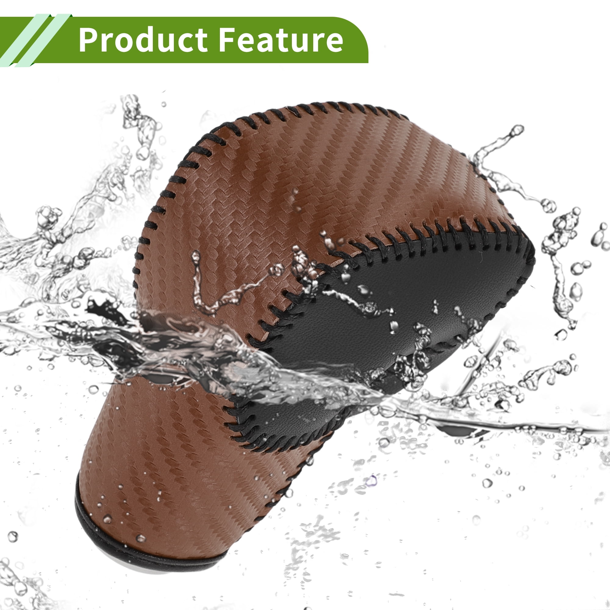 Unique Bargains Gear Shift Knob Cover for Ford 2019-2022 Anti-Slip Faux Leather