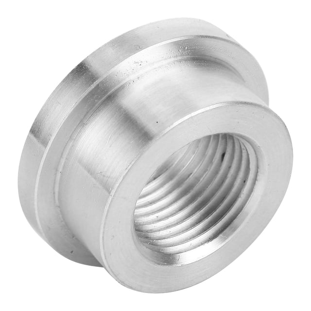 Weld Fitting Bung, NPT Female Aluminum Weld On Flange Fitting Aluminum Weld Fitting Bung Threaded Stepped Weld On Bung Fitting with Welding Lip for Vehicle Accessory Replacement