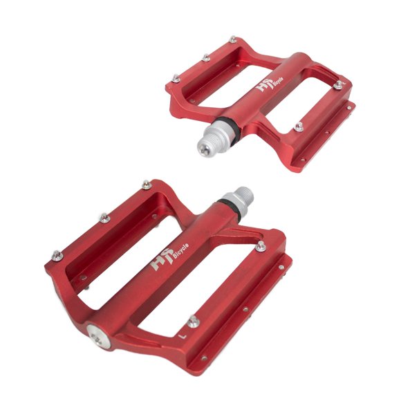 Pedales para Bicicleta BMX HS Alnc-830B 1/2 Aluminio rojo Plateado