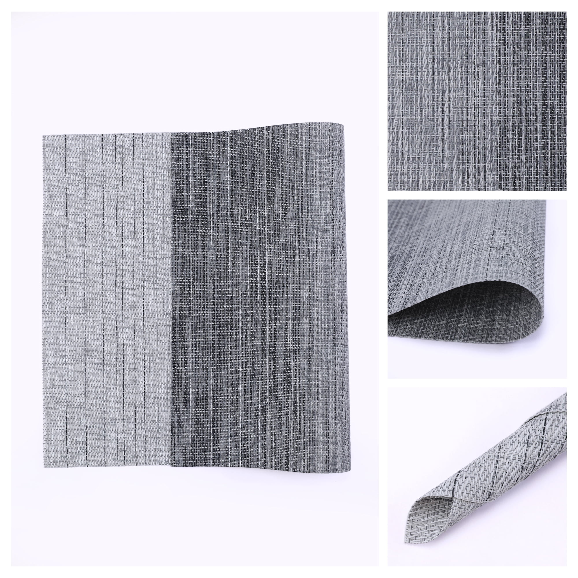 Unique Bargains Set of 6 Rectangle Placemats for Table Decor Lake Blue 17.7x11.8inch