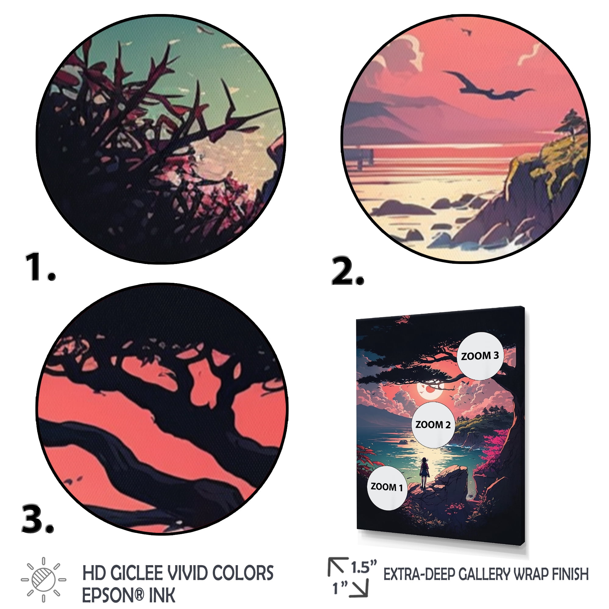 Designart Road To The Sunset VI Canvas Wall Art