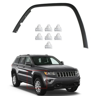 munirater Front Passenger Side Black Wheel Molding Fender Flare Fit for Jeep Grand Cherokee 2011 2012 2013 2014 2015 2016 2017 CH1291106