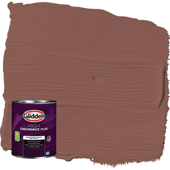 Glidden HEP Raspberry Truffle / Red Flat Interior Paint with Primer, 1 Quart