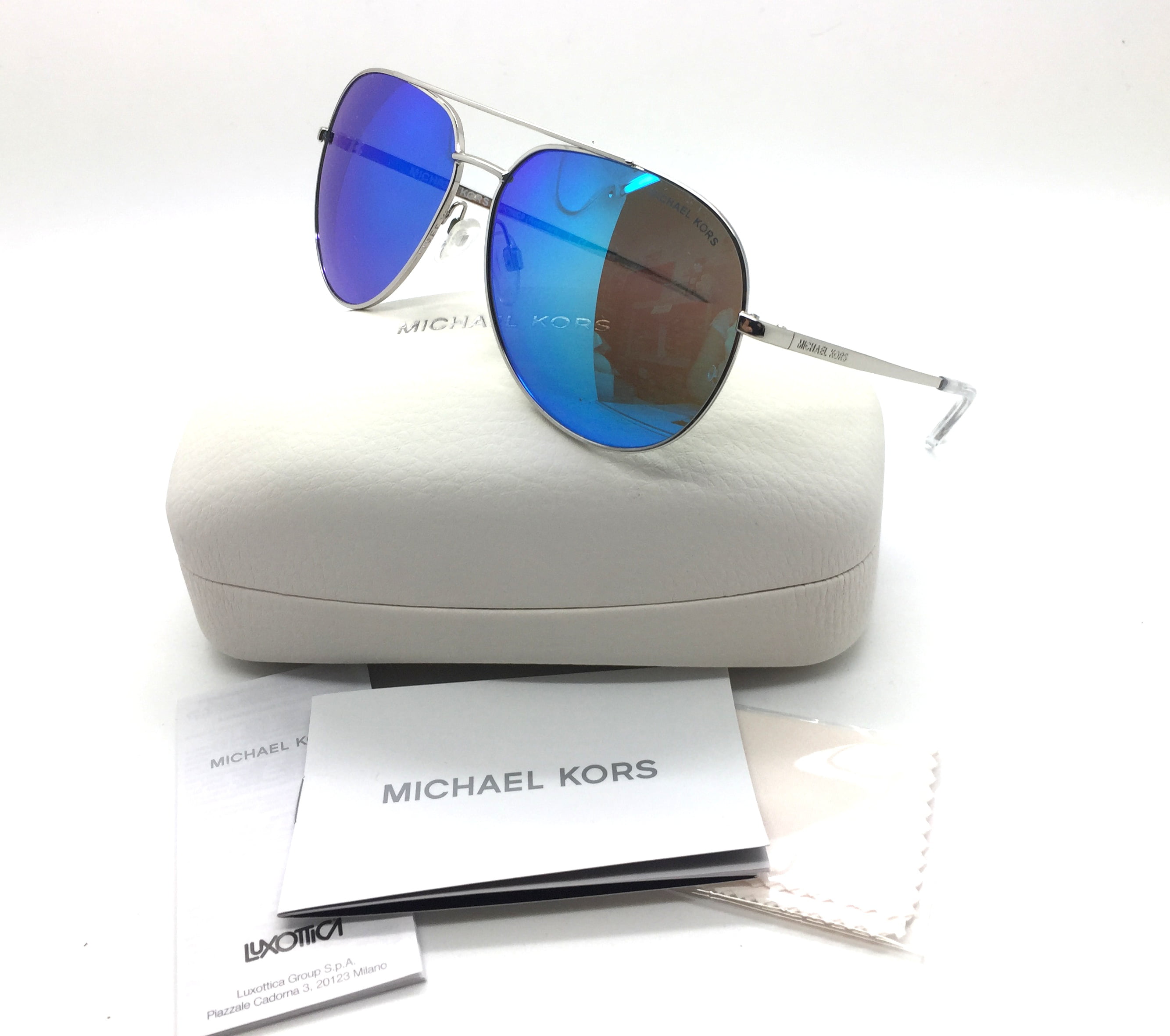 michael kors blue aviator sunglasses