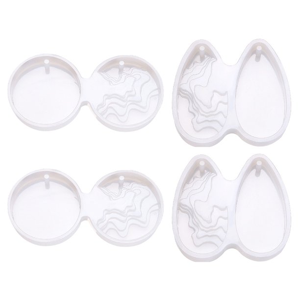 EeaseMX 4 moldes de silicona para hacer joyas, colgantes y dijes, herramientas de bricolaje